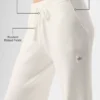 Pantaloni High-Waist e gamba larga Snuggle up Maglione - Avorio