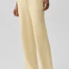 Pantaloni High-Waist e gamba larga Snuggle Up Maglione - Giallo candela