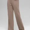 Pantaloni High-Waist in lana e cashmere a gamba larga - Chai Latte