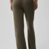 Pantaloni High-Waist New Class a gamba larga in misto lana e cashmere - Olive Tree