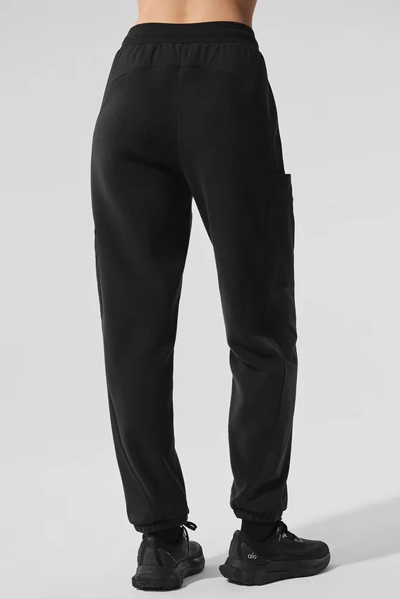 Pantaloni in pile polare Wintry Mix - Nero