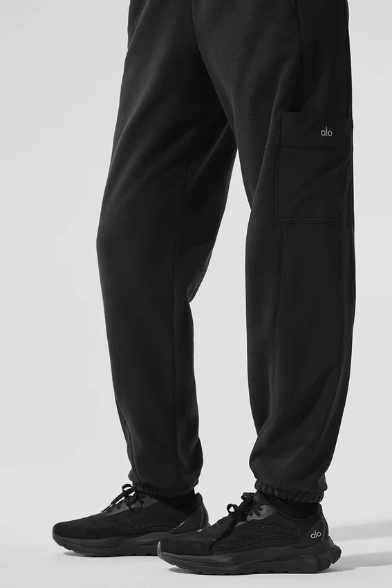 Pantaloni in pile polare Wintry Mix - Nero