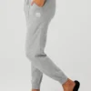 Pantaloni Jet Set in cashmere High-Waist - Grigio tortora melange