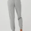 Pantaloni Jet Set in cashmere High-Waist - Grigio tortora melange
