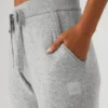 Pantaloni Jet Set in cashmere High-Waist - Grigio tortora melange