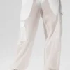 Pantaloni jogger a gamba larga Sheer Game Time - Bianco