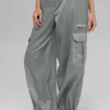 Pantaloni jogger a gamba larga Sheer Game Time - Grigio lunare