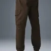 Pantaloni jogger in pelle scamosciata Edition - Espresso