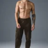 Pantaloni jogger in pelle scamosciata Edition - Espresso