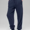 Pantaloni jogger New Class High-Waist in lana e cashmere - Blu navy