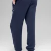 Pantaloni jogger New Class High-Waist in lana e cashmere - Blu navy