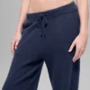 Pantaloni jogger New Class High-Waist in lana e cashmere - Blu navy