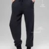 Pantaloni jogger New Class High-Waist in lana e cashmere - Nero