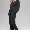 Pantaloni jogger New Class High-Waist in lana e cashmere - Nero