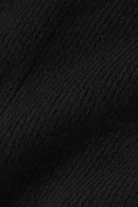 High-Waist New Class wide leg pants in wool and cashmere - Black
