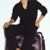 Pantaloni Northstar a gamba dritta High-Waist in cashmere - Nero