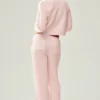 Pantaloni Northstar in cashmere High-Waist e gamba dritta - Rosa ghiaccio