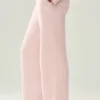 Pantaloni Northstar in cashmere High-Waist e gamba dritta - Rosa ghiaccio