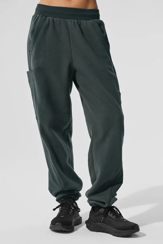 Pantaloni Polar Fleece Wintry Mix - Verde antracite