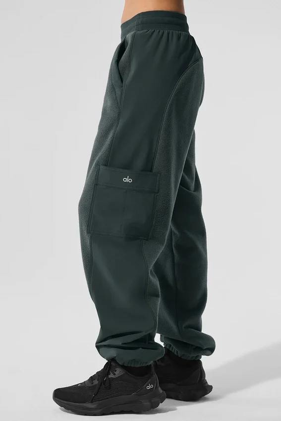 Pantaloni Polar Fleece Wintry Mix - Verde antracite