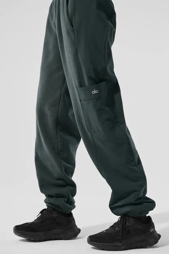 Pantaloni Polar Fleece Wintry Mix - Verde antracite