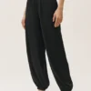Pantaloni Radiance High-Waist in misto seta - Nero