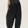 Pantaloni Radiance High-Waist in misto seta - Nero