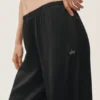 Pantaloni Radiance High-Waist in misto seta - Nero