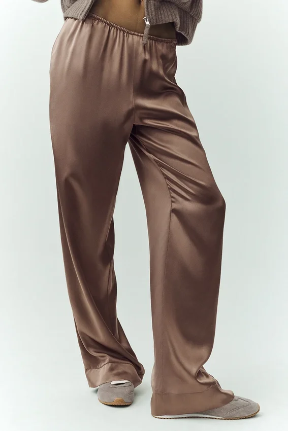 Pantaloni Silk Luminous (lunghi) - Alpine Cocoa