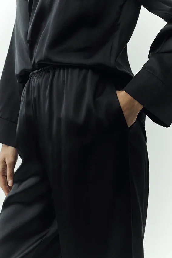 Pantaloni Silk Luminous (lunghi) - Nero