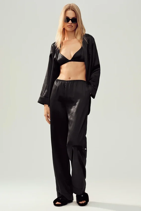 Pantaloni Silk Luminous (Regular) - Nero