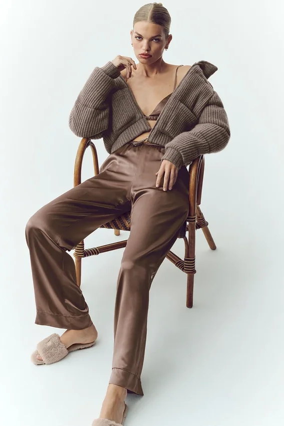 Pantaloni Silk Luminous (vestibilità regolare) - Alpine Cocoa
