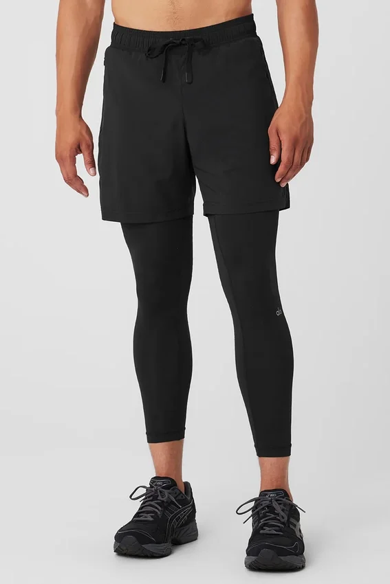 Pantaloni Stability 2-in-1 - Nero/Nero