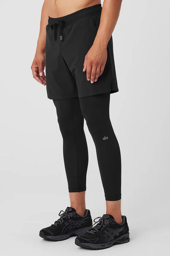 Pantaloni Stability 2-in-1 - Nero/Nero