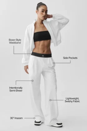 Pantaloni Suit Up (lunghi) – Bianco/Nero