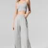 Pantaloni svasati da casa delicati e semitrasparenti - Grigio melange sportivo