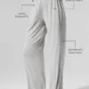 Pantaloni svasati da casa delicati e semitrasparenti - Grigio melange sportivo