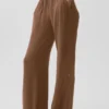 Pantaloni svasati da casa delicati e semitrasparenti - Marrone baciato dal sole