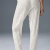 Pantaloni Winter Bliss a maglia intrecciata - Avorio
