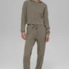 Pantaloni Winter Bliss a maglia intrecciata - Cacao chiaro