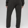 Pantaloni Winter Bliss a maglia intrecciata - Grigio melange scuro