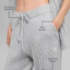 Pantaloni Winter Bliss a maglia intrecciata - Grigio melange sportivo