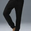 Pantaloni Winter Bliss a maglia intrecciata - Nero