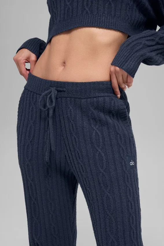 Pantaloni Winter Bliss a trecce - Blu navy