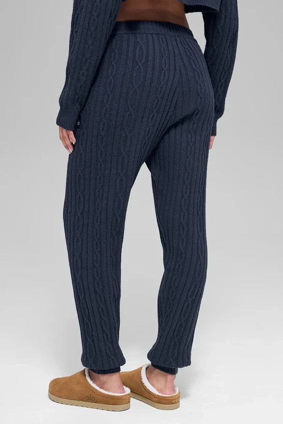 Pantaloni Winter Bliss a trecce - Blu navy