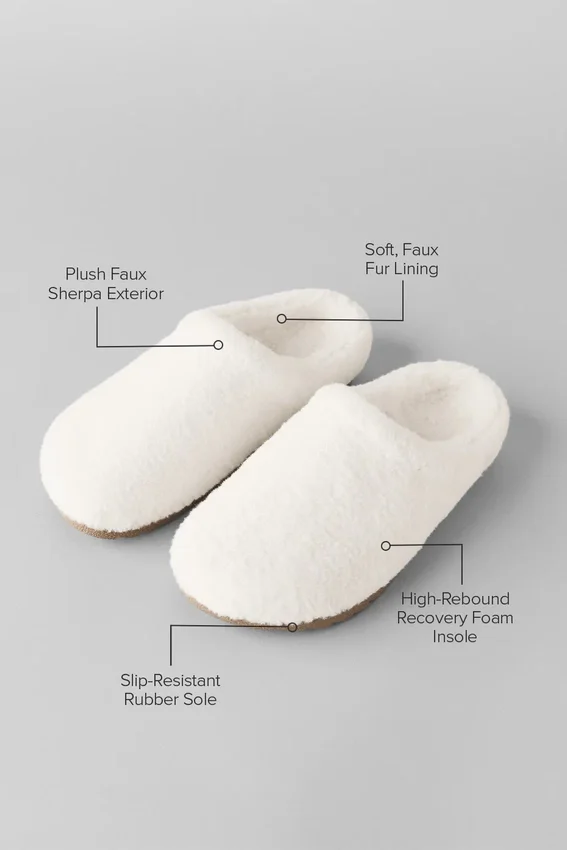 Pantofola Sherpa Recovery - Avorio