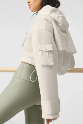 Parka cargo corto Engage – Avorio
