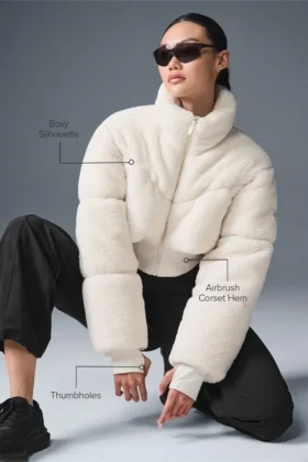 Piumino a corsetto Sherpa Main Act – Avorio