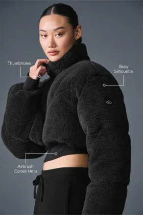 Piumino a corsetto Sherpa Main Act – Nero