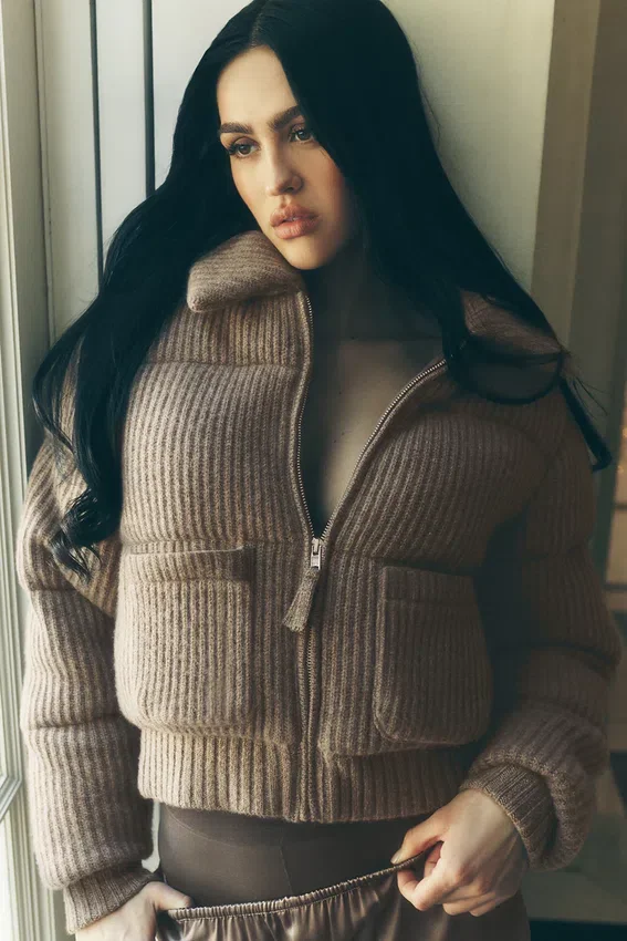 Piumino-maglione Northstar in cashmere - Cacao alpino melange